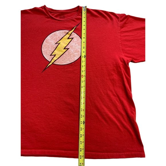 DC Comics The Flash Tee Shirt Red Short Sleeve Distressed Logo Size 3X - Picture 4 of 6